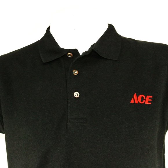ACE HARDWARE Employee Uniform Black Polo Shirt Size NEW Size XL - Picture 2 of 7